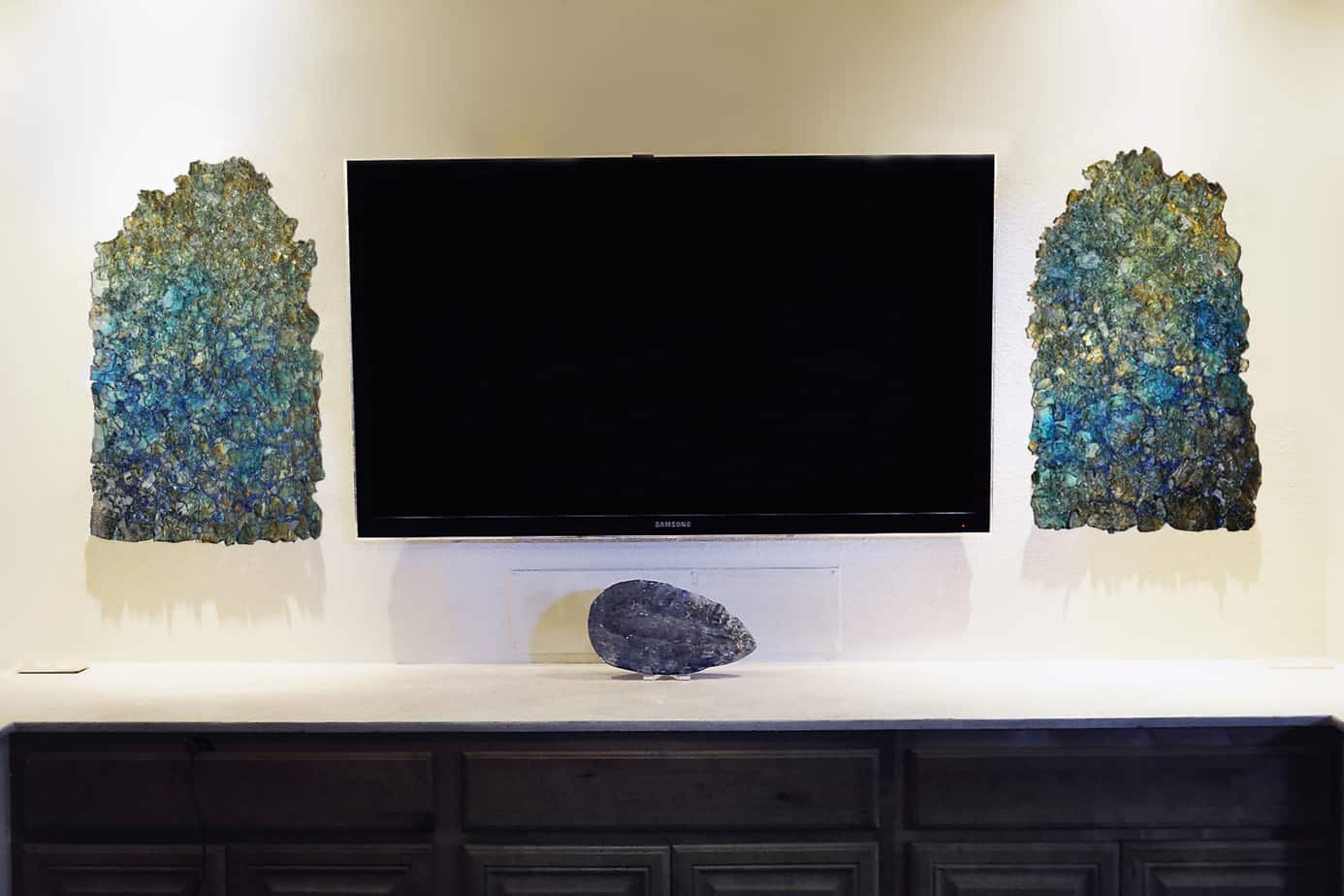 TV Side Lights, Installed.  Each side light is 30