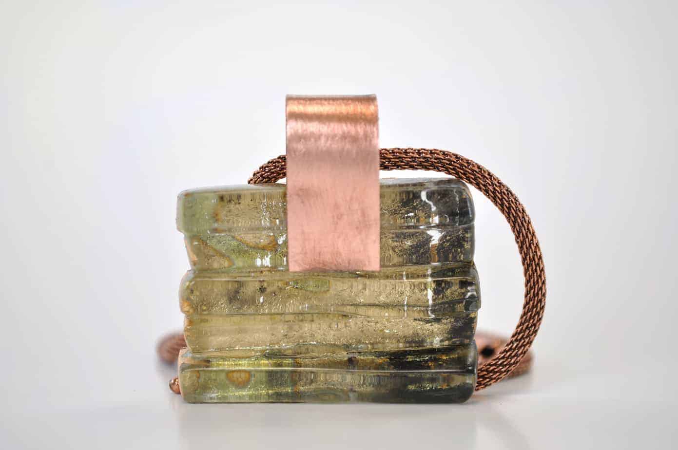 Black and copper necklace