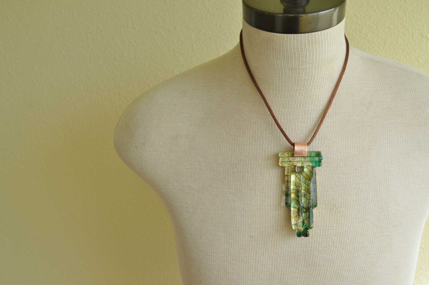 Green and Copper Necklace